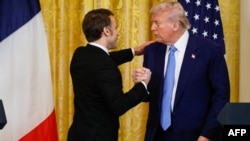 ABD Başkanı Donald Trump Ukrayna savaşının üçüncü yıldönümünde Beyaz Saray’da Fransa Cumhurbaşkanı Emmanuel Macron’u ağırladı, 24 Şubat 2025. 